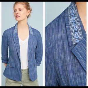 ANTHROPOLOGIE CARTONNIER Winona Blazer Size 4